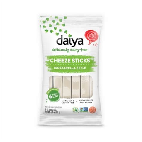Daiya Dairy Free Mozzarella Style Vegan Cheese Sticks 6 Ct 0 77 Oz