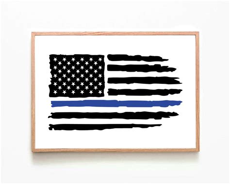 Blue Line Flag Svg Bundle Us Police Flag Svg Cut Files On Behance