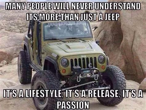 A Jeep Driving Down A Rocky Road With The Caption Many People Will