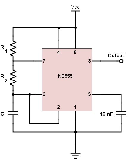 The 555 timer is an extremely popular timer that was invented in the era of the emergence of the computer that is stille extremely popular with hobbyists today. Schematic Diagram 555 Timer - 26