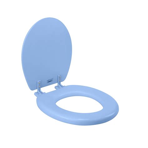 Bath Bliss Extra Soft Standard Round Toilet Seat In Blue