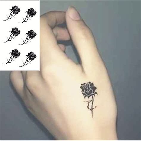 If you're interested in a number of roses complete with their stems and leaves, your. Black Rose Flash Tattoo Hand Sticker 10.5*6cm Small ...