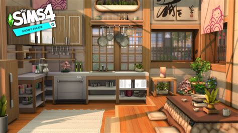 Snowy Escape Cozy Bright Kitchen The Sims 4 Stop Motion Speed Build