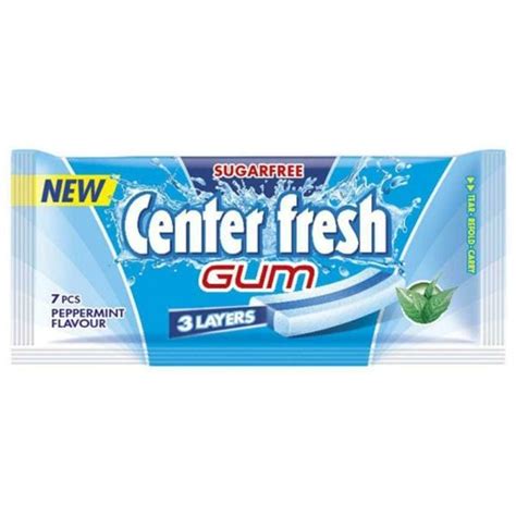 Center Fresh 3 Layer Peppermint Sugarfree Chewing Gum 126 G Jiomart