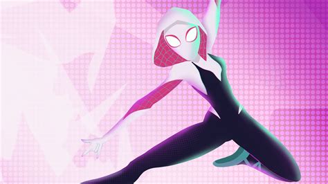 spiderman into the spider verse gwen stacy 4k superheroes animated movies hd artwork