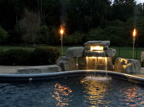 3 Foot Modular Swimming Pool Waterfall Kit With Lighting