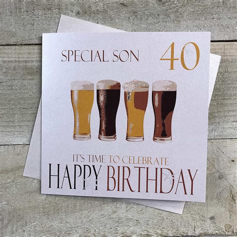 Uk 40th Birthday Card Son