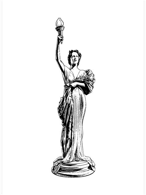 Columbia Torch Lady Art Board Print For Sale By Goalieturtle Redbubble