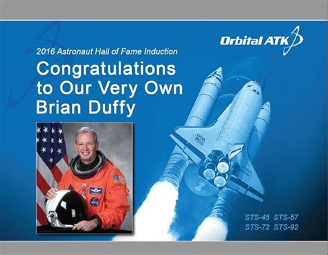 Orbital Atks Brian Duffy Inducted Into Astronaut Hall Of Fame