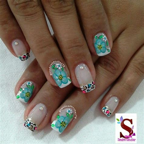 Flores Pastel Nail Art Cute Nail Art French Tip Nails Best Acrylic