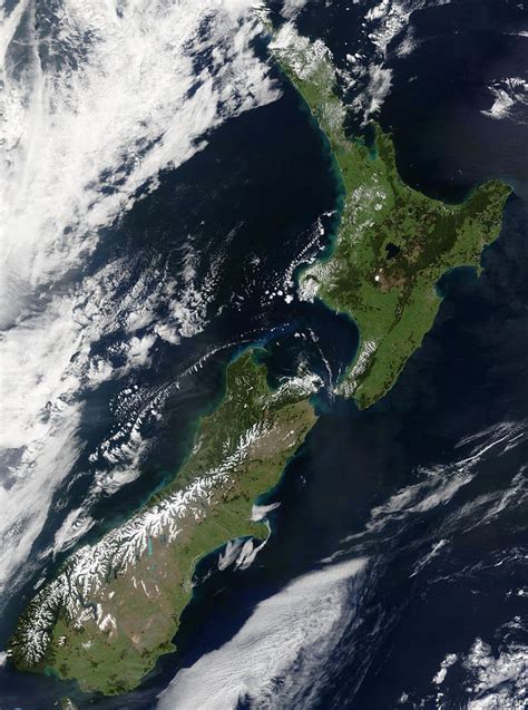 The country comprises two main islands—the north and south islands—and a number of small islands, some of them hundreds of miles from the main group. New Zealand Map and New Zealand Satellite Images