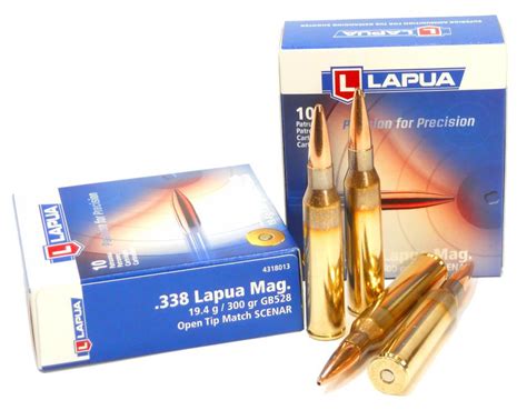 338 Lapua Magnum Ammo 300gr Otm Scenar Lapua 10 Round Box