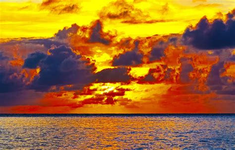 Wallpaper Twilight Sea Sunset Clouds Dusk Seaside Horizon Images