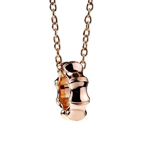 Gucci Bamboo Rose Gold Necklace At 1stdibs Gucci Rose Gold Necklace