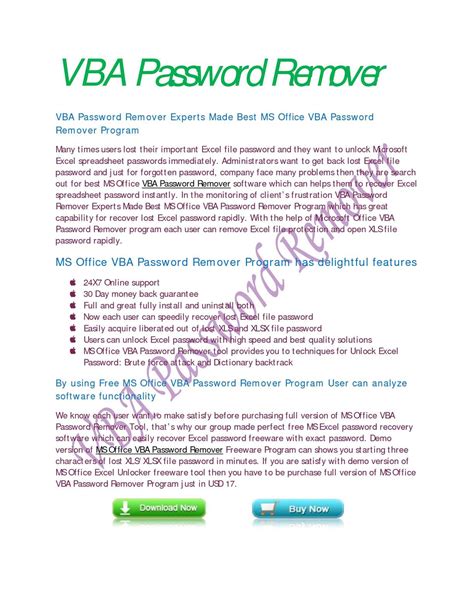 Calaméo Vba Password Remover