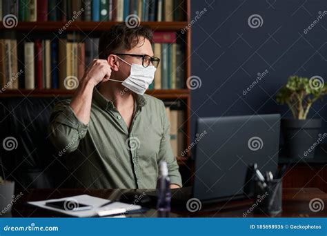 Work At Home During Coronavirus Quarantine Man Working From Home Stock