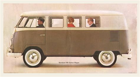 1962 Volkswagen Bus Brochure Oldcuts