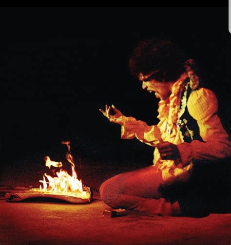 Jimi Hendrix Burning His Guitar At The Monterey Pop Festival 1967 R