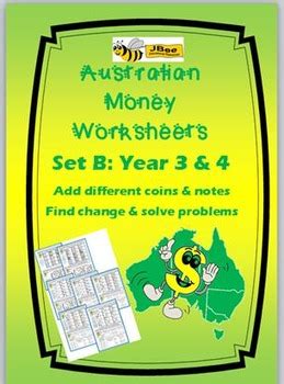 australian money worksheets year 3 4 by jbee educational