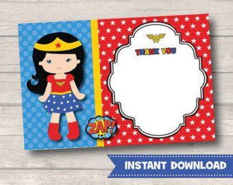 Maybe you would like to learn more about one of these? WONDER WOMAN Thank You Cards Girls Birthday Party Supplies Printable Cards Thank You Notes ...