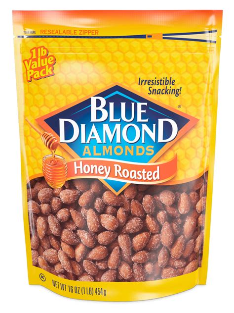 Honey Roasted Almonds 16oz Bag Blue Diamond Almonds Nut And T Shop