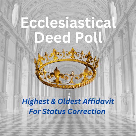 Ecclesiastical Deed Poll 59999 Aware