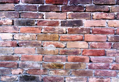 Brick Wall Made Of Very Old Red Bricks Stock Photo Image Of Built