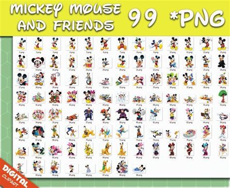Mickey Mouse Minnie Mouse Clipart 99 Png 300dpi Images Etsy Minnie