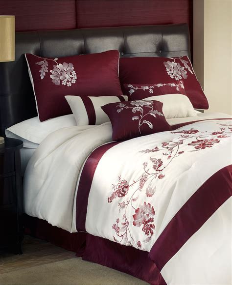 Haiku 7 Piece Embroidered Comforter Sets Bed In A Bag Bed And Bath Macys Comforter Sets