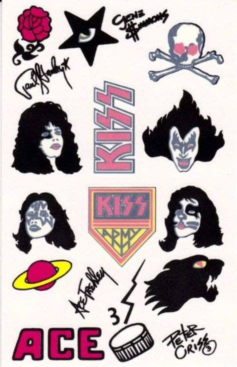 70s Kiss Tattoos From Alive Ii Album Kiss Tattoos Kiss Art Band Tattoo