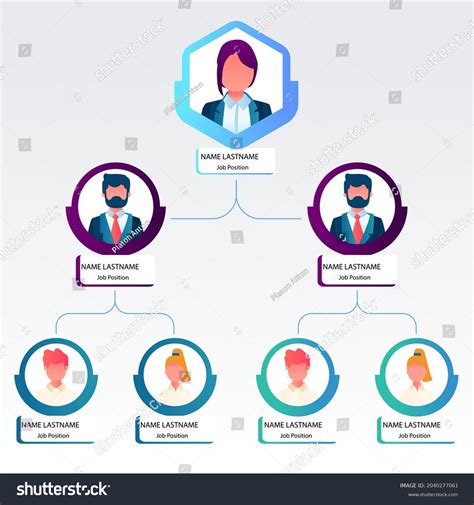Organizational Chart Infographic Design Template Chart Stock Vector Royalty Free