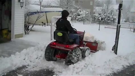 Wheel Horse Plowing Snow Video Youtube