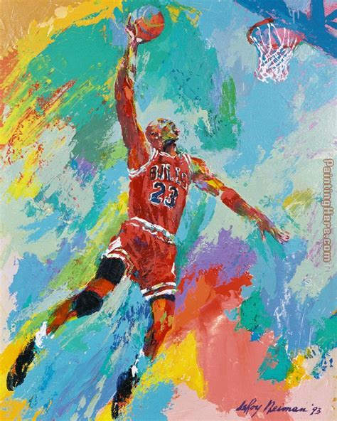 Michael jordan 1991 / painting. Leroy Neiman Michael Jordan Art painting anysize 50% off