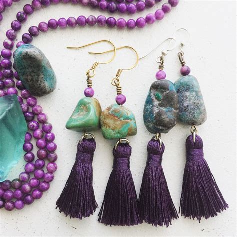 Gorgeous Turquoise And Tassels These Earrings Are Now Available