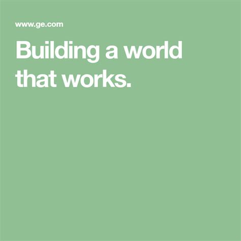 Building A World That Works It Works World The Cure