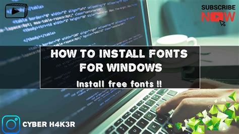 How To Install Fonts On Windows Any Version For Free Youtube