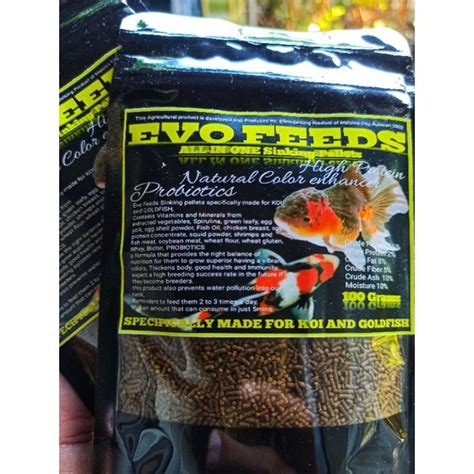 Goldfish Sinking Pellets 500 Grams Evo Feeds Shopee Philippines