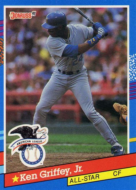Each card features detailed depictions of these iconic characters. 1991 Donruss Ken Griffey, Jr All-Star card Seattle ...