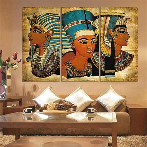 Egyptian Wall Art Egyptian Wall Decor Pharaoh Canvas Art Etsy