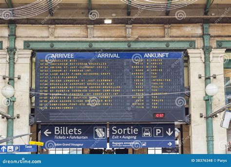 Arrival Board Gare Du Nord Paris Stock Photos Free And Royalty Free