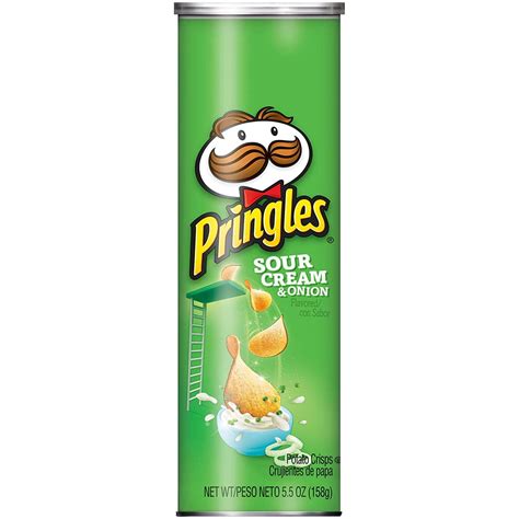Pringles Sour Cream And Onion Potato Chips 55 Oz Cans Pack Of 2