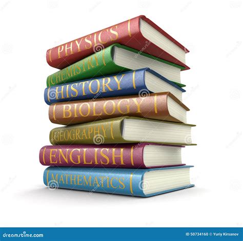 Stack Of Textbooks Clipping Path Included Stock Illustration