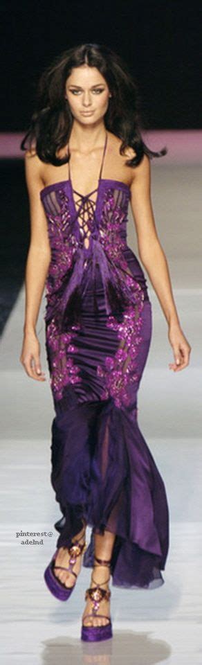 Emanuel Ungaro Spring 2005 High Fashion Runway Purple Fashion Fashion