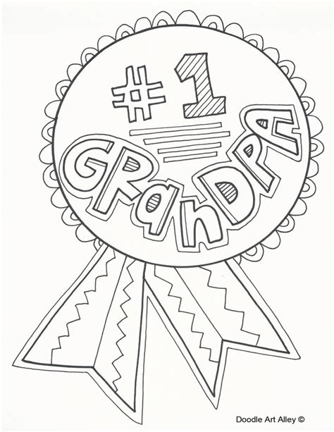 ﻿grandparents Day Coloring Pages Doodle Art Alley Fathers Day