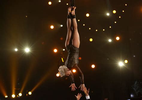 Pink Dances In The Sky During Amazing Aerial Grammy Performance