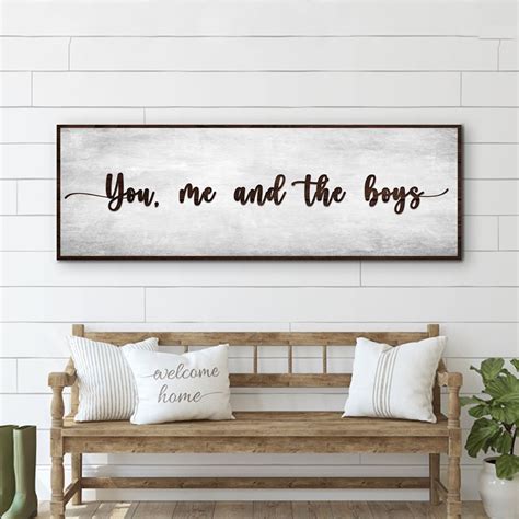 You Me And The Boys Sign Canvas Sign Printable Wall Décor Etsy