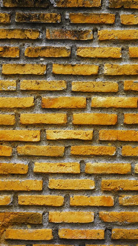 Yellow Wall Bricks Stone Wall Yellow Hd Phone Wallpaper Peakpx