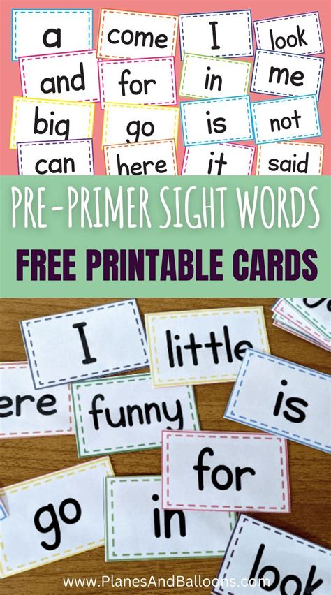 The Printable Sight Words Are Great For Beginning And Ending Sounds