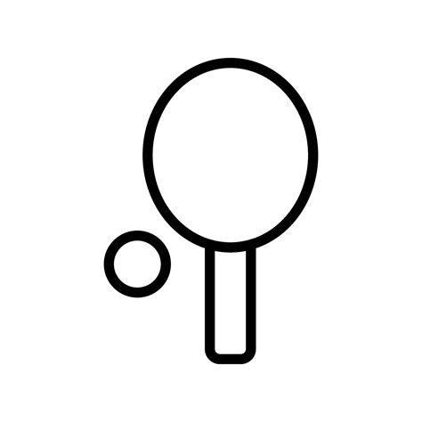 línea de icono de ping pong aislada sobre fondo blanco icono negro