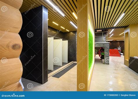 Shower Area Of Indoor Swimming Pool Stock Image Image Of Clean View